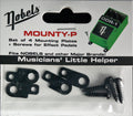 Nobels Mounty-P pedal mounting plate set packaging with plates and screws