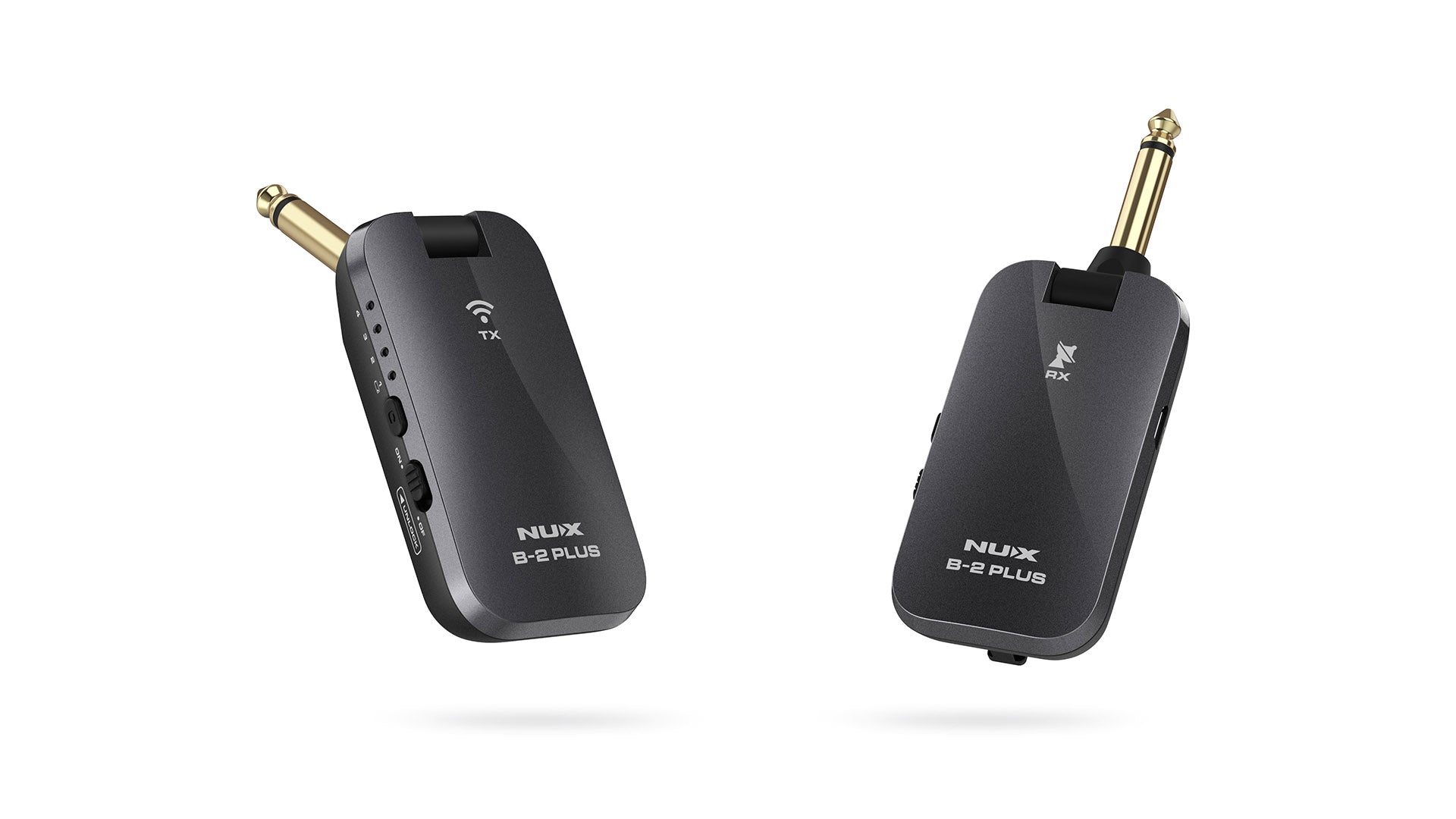 NUX B-2 Plus wireless guitar system — charging port