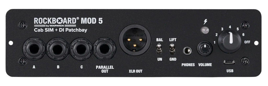New RockBoard MOD 5 Cab SIM & DI Patchbay for Pedal Boards