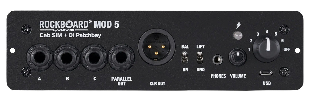 New RockBoard MOD 5 Cab SIM & DI Patchbay for Pedal Boards
