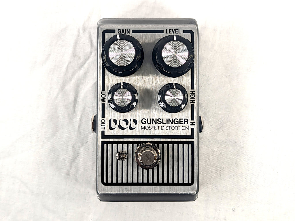 Used DOD Gunslinger Mosfet distortion pedal — front detail