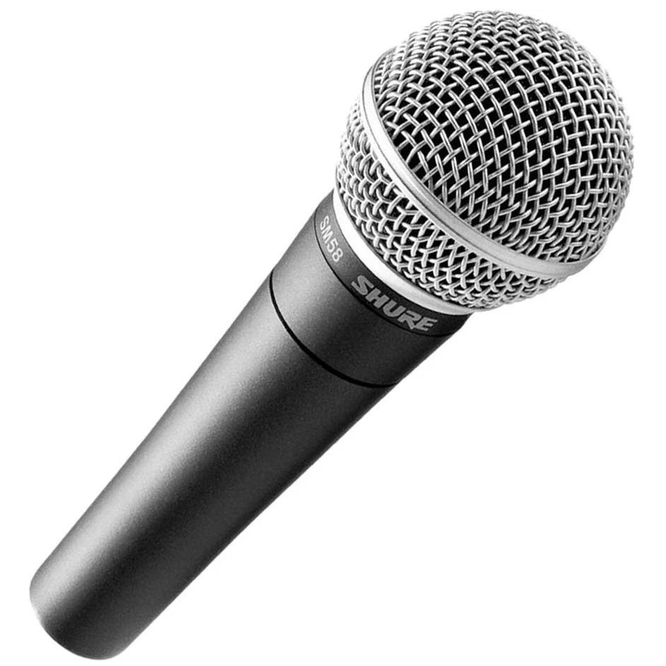 Shure SM58-LC vocal microphone — foam wind screen detail