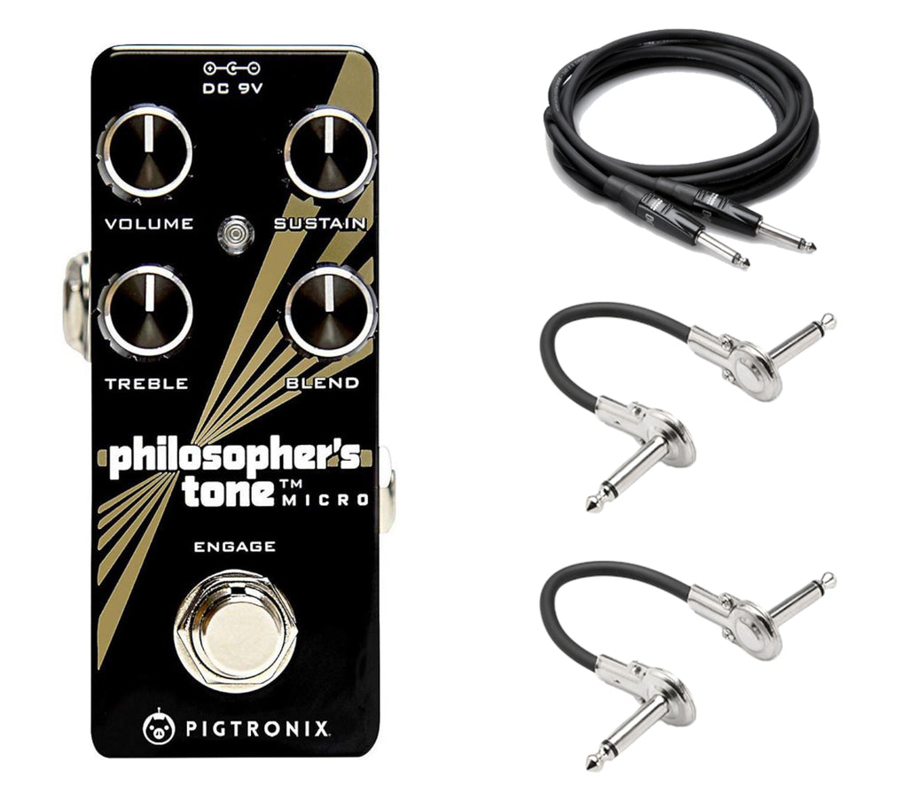 Pigtronix Philosopher's Tone Micro compressor — black enclosure, top view