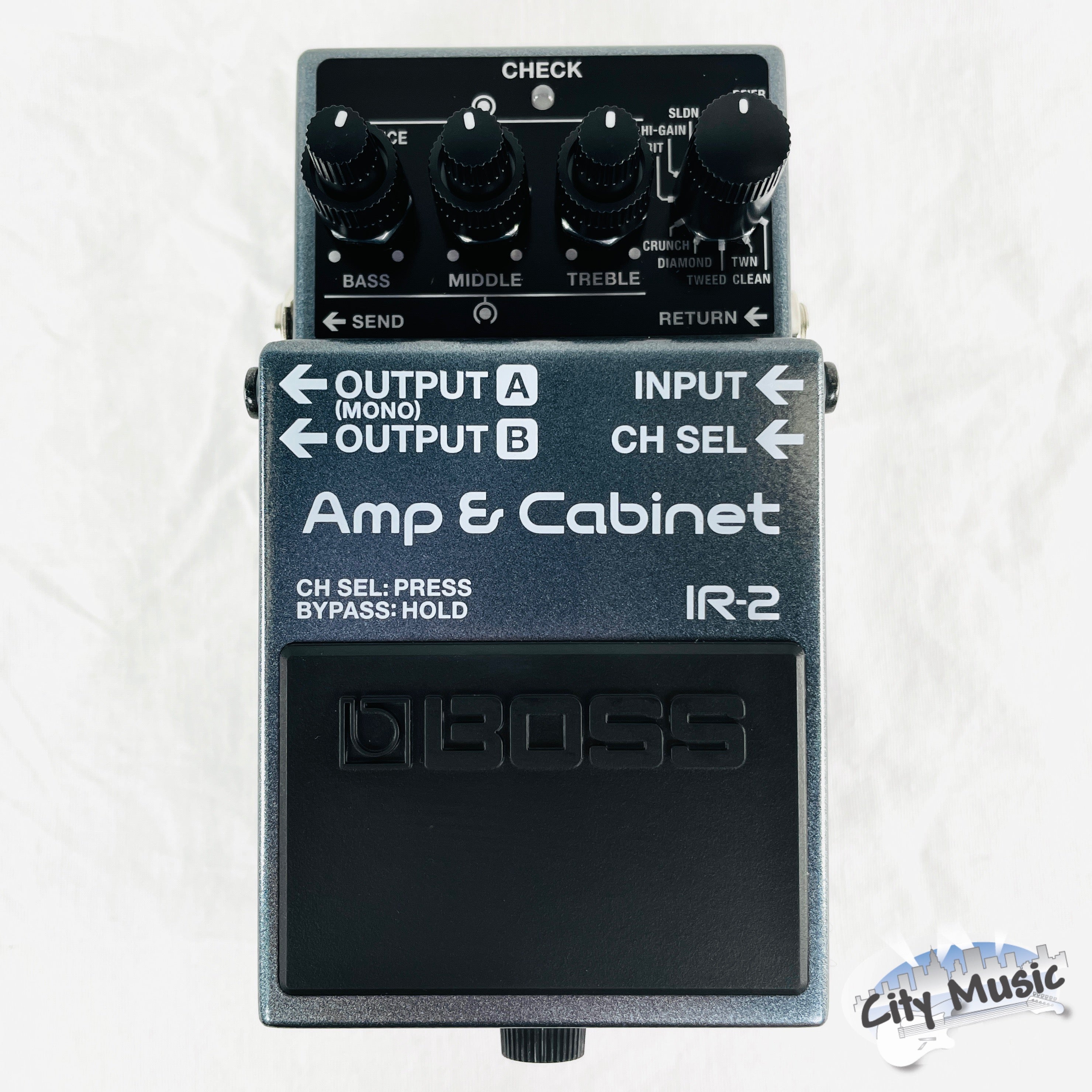 Boss IR-2 Amp & Cabinet pedal — angled view