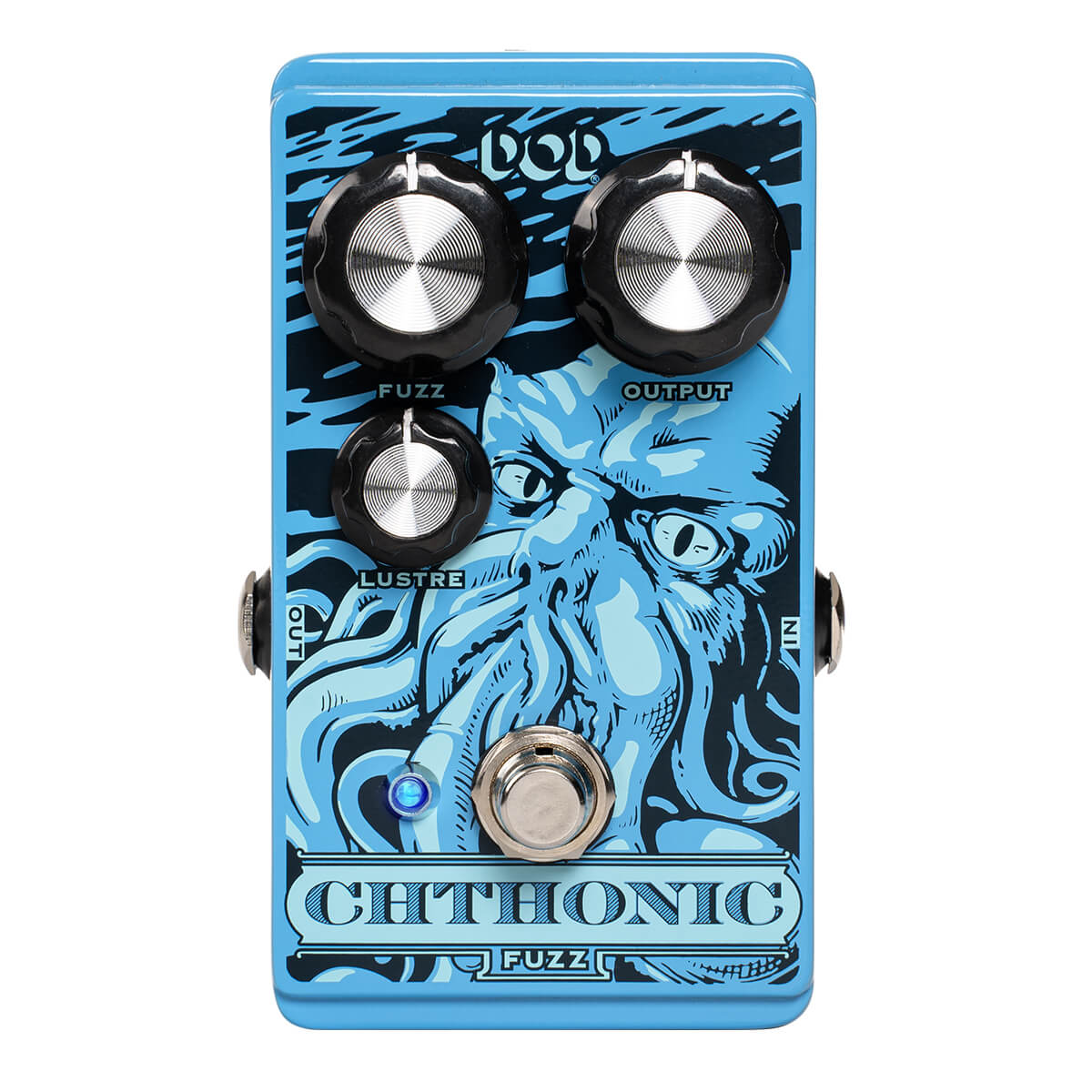 DOD Chthonic fuzz pedal — control knobs