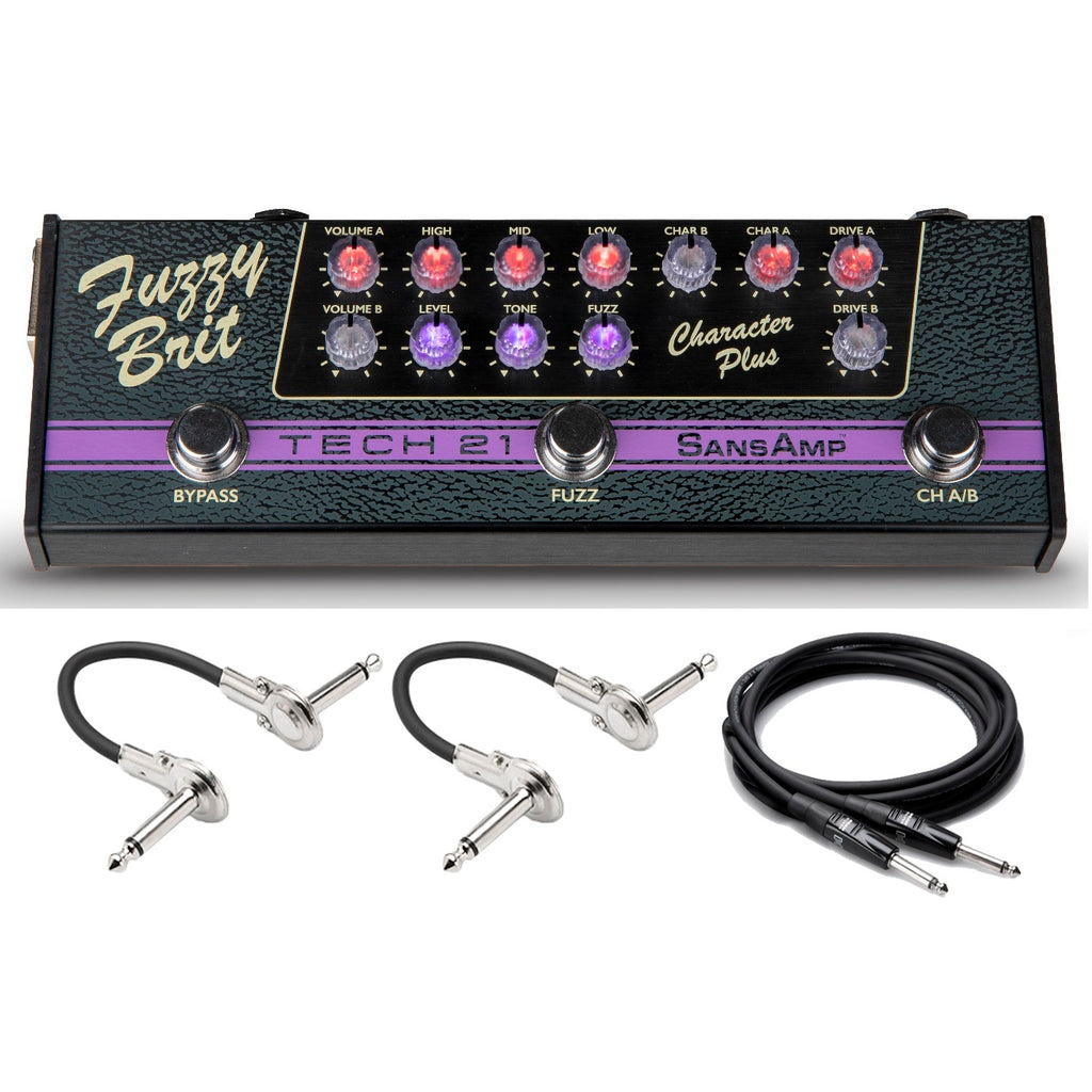 New Tech 21 SansAmp Character Plus Fuzzy Brit Guitar Effects Pedal