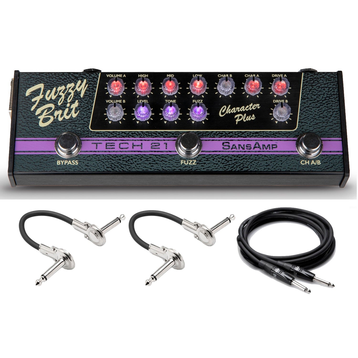 New Tech 21 SansAmp Character Plus Fuzzy Brit Guitar Effects Pedal