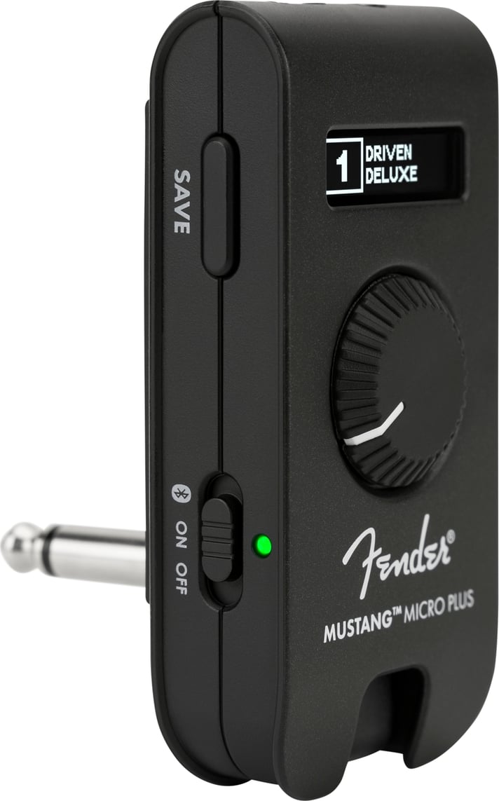 Fender Mustang Micro Plus headphone guitar amp — USB charging port