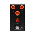 Keeley Angry Orange distortion fuzz pedal — black enclosure front with orange knobs