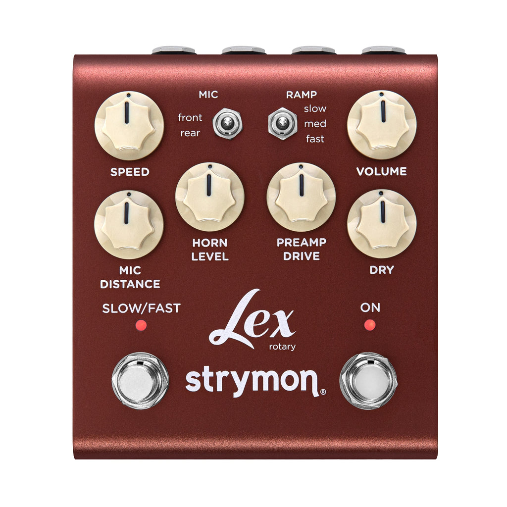Strymon Lex V2 rotary speaker pedal — top control panel