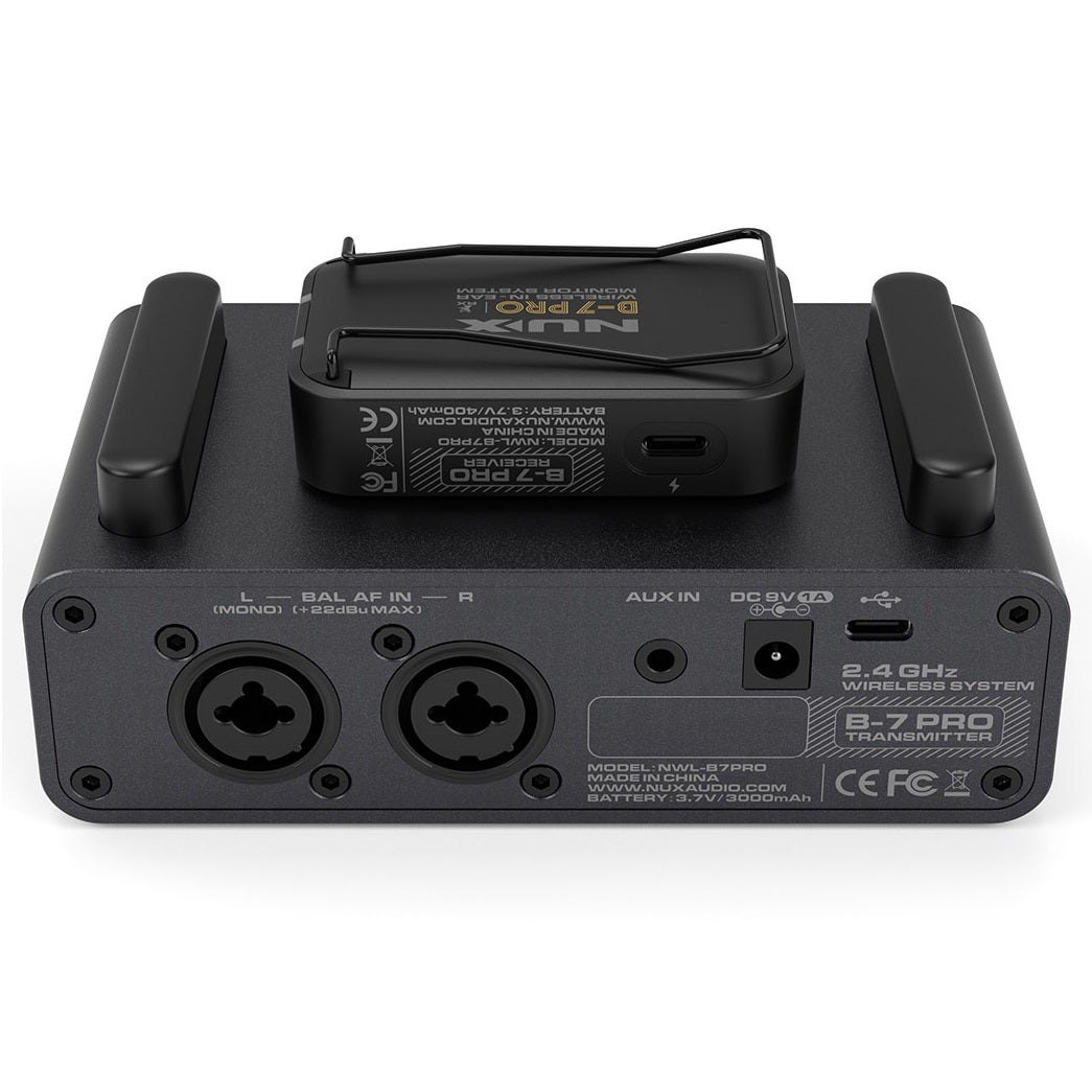 NUX B-7 PRO wireless monitor system transmitter detail