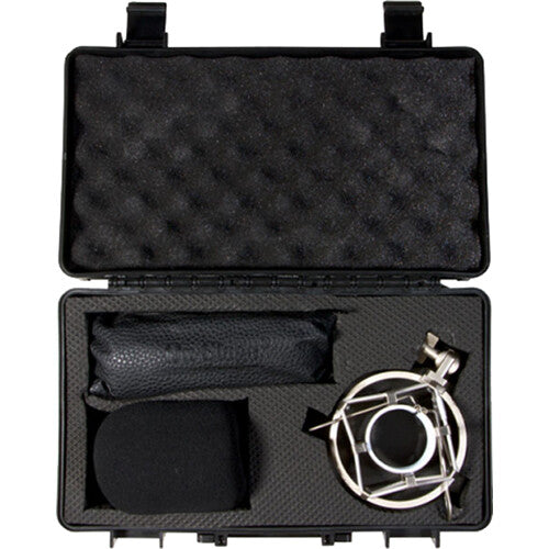On-Stage AS800 condenser microphone — included carrying case