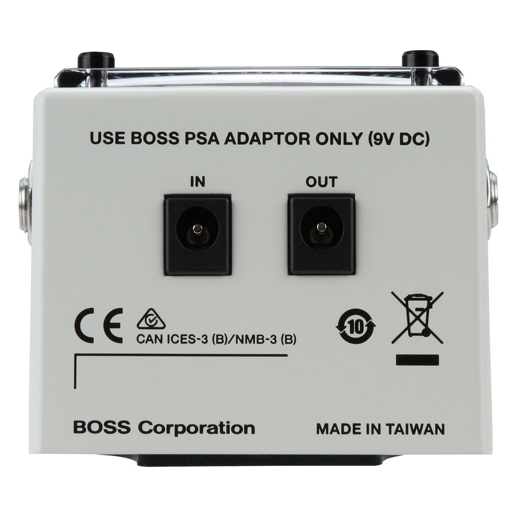 Boss TU-3S mini chromatic tuner — LED meter close-up