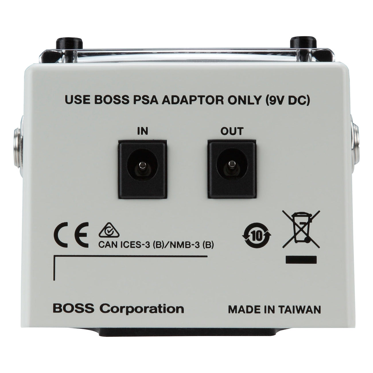 Boss TU-3S mini chromatic tuner — LED meter close-up