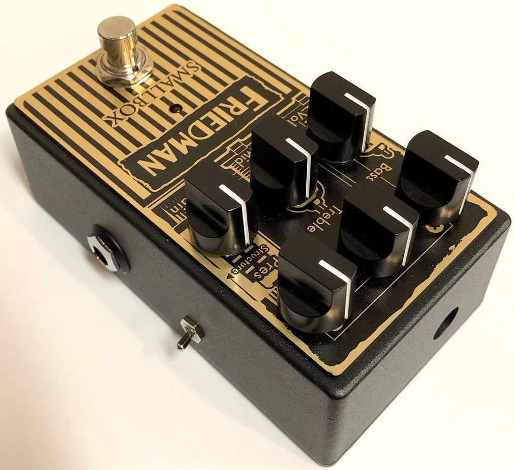 Friedman SmallBox overdrive pedal — control knobs detail