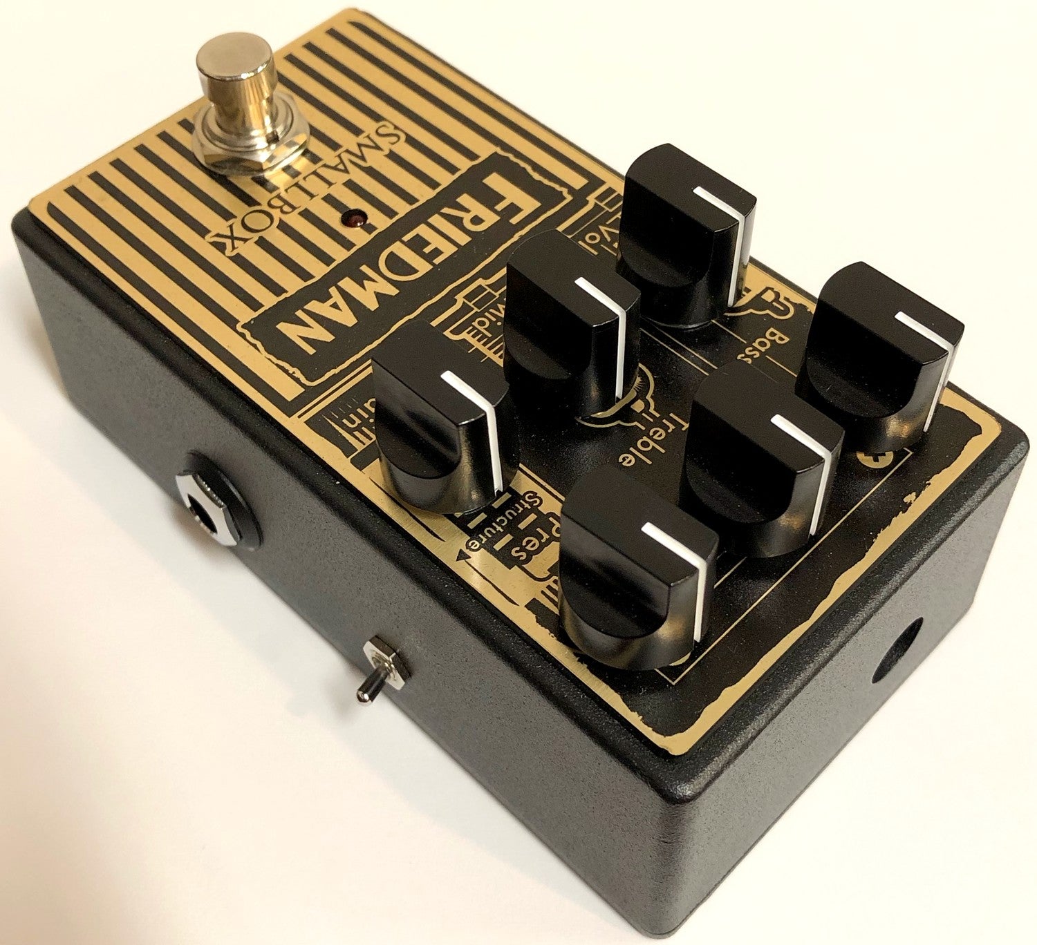 Friedman SmallBox overdrive pedal — control knobs detail