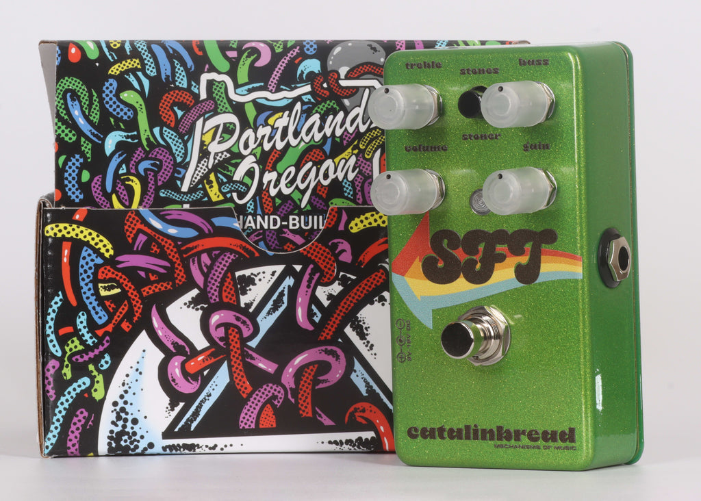 Catalinbread SFT overdrive pedal — control knobs close-up