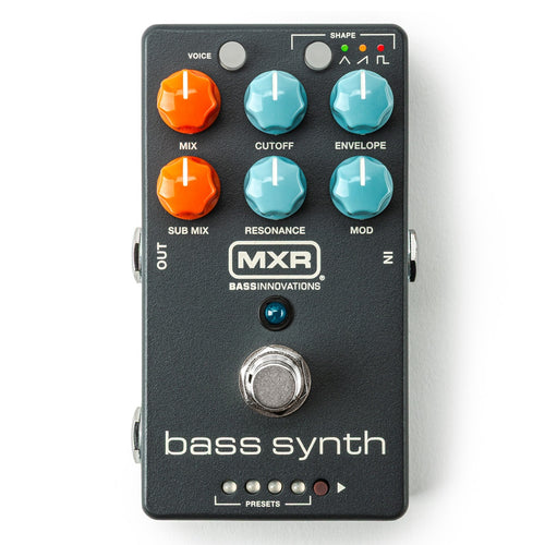 MXR MB301 Bass Synth pedal — angled top view