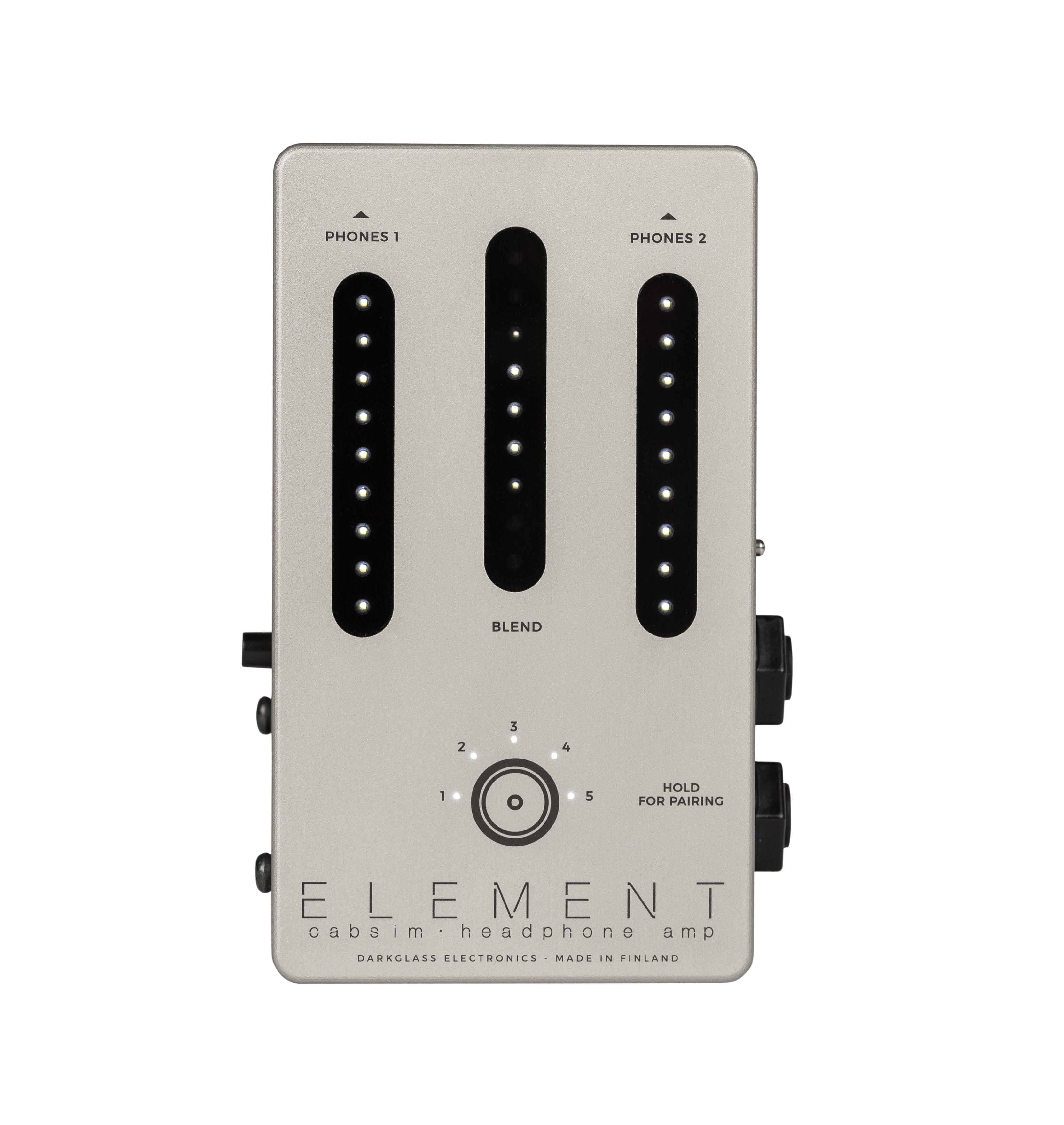Darkglass Element cabsim headphone amp — silver, jacks and switch