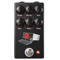 JHS Hard Drive distortion pedal — black enclosure, six knobs, top view