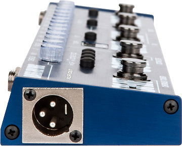 Tech 21 Bass Fly Rig 5 SansAmp bass pedal — side and jacks detail