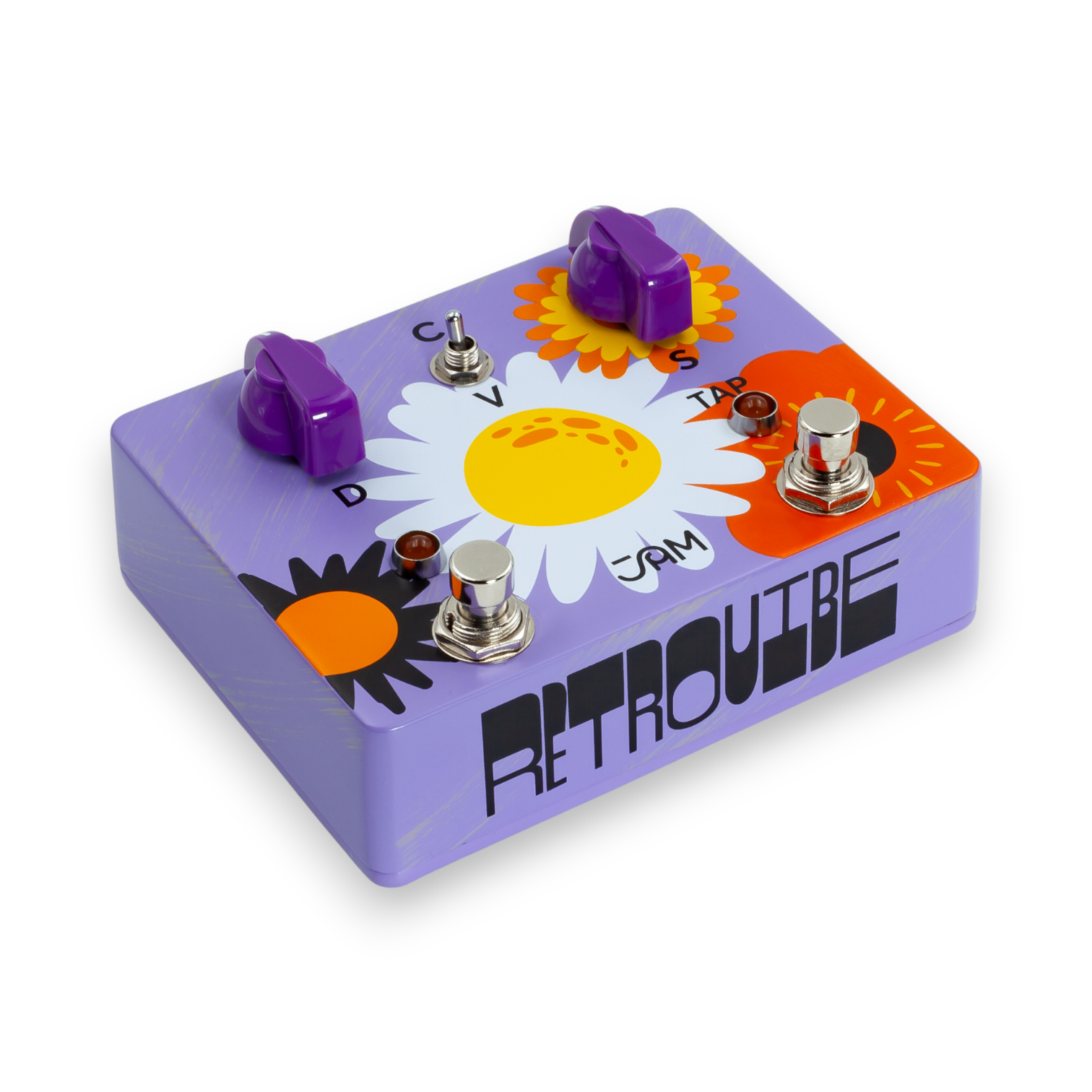 JAM Pedals RetroVibe mk.4 univibe pedal - footswitch view