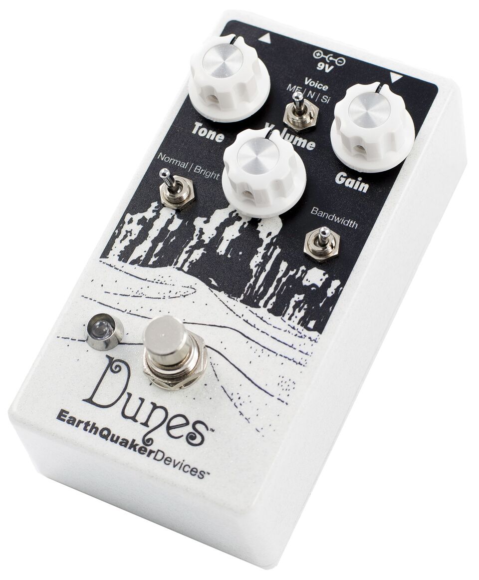 EarthQuaker Dunes V2 overdrive pedal — side view