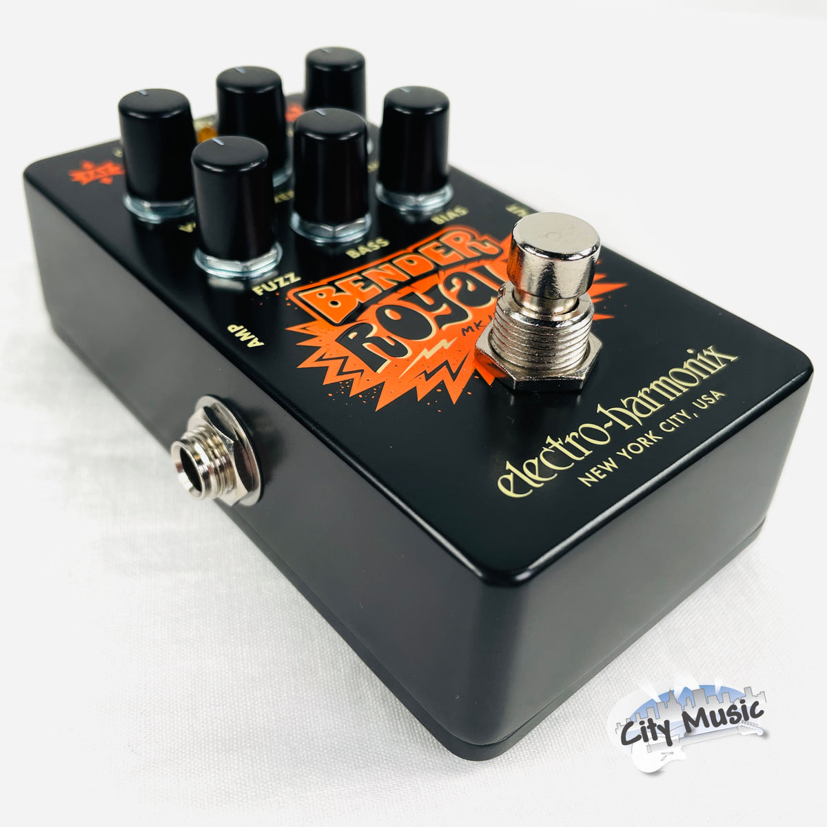 Used Electro-Harmonix EHX Bender Royale Germanium Fuzz Guitar Pedal Black ♫