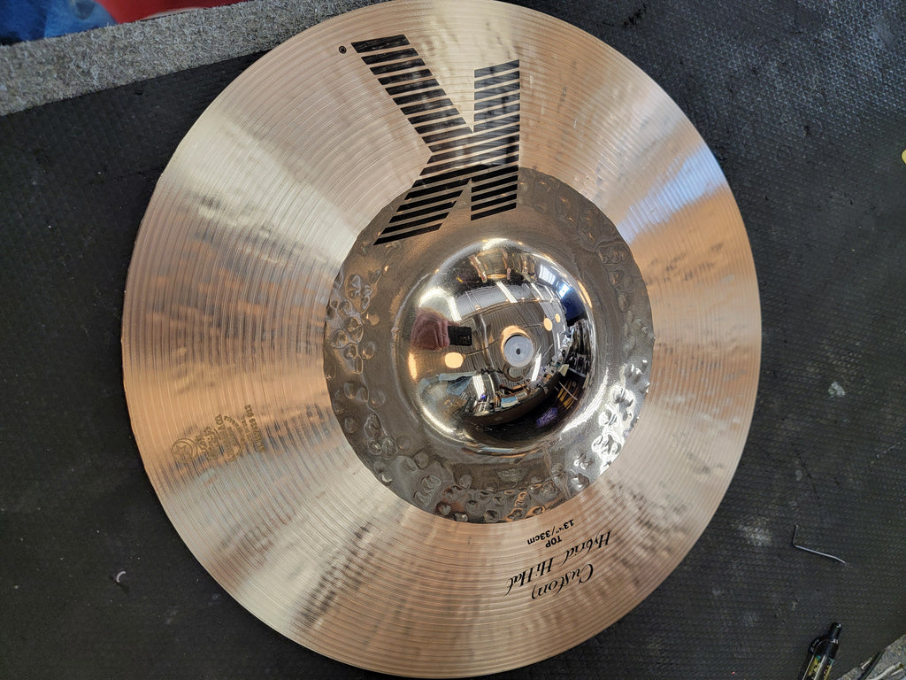 Zildjian K1213 13.25in K Custom Hybrid Hi-Hat - weight label detail