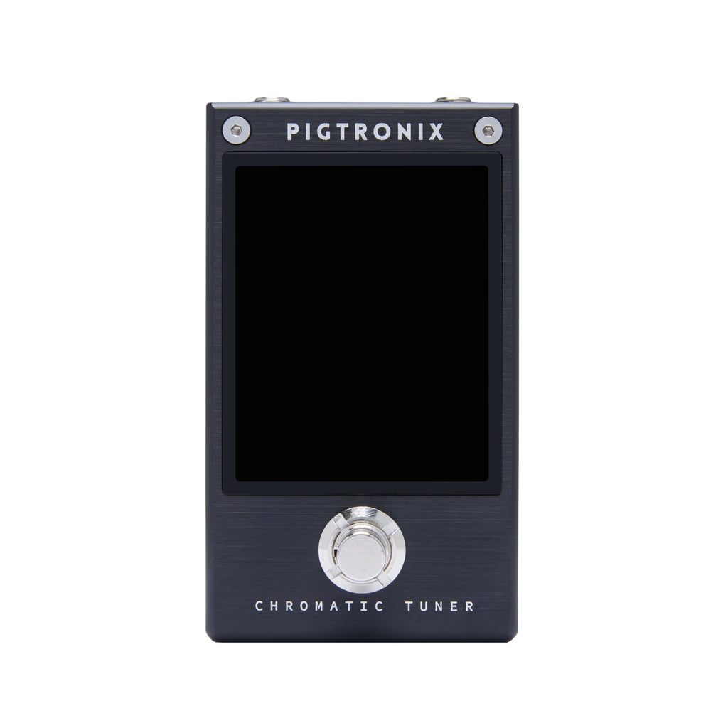 Pigtronix 2NR chromatic tuner pedal — footswitch close-up