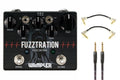 Wampler Fuzztration fuzz and octave pedal — black top view with included cables