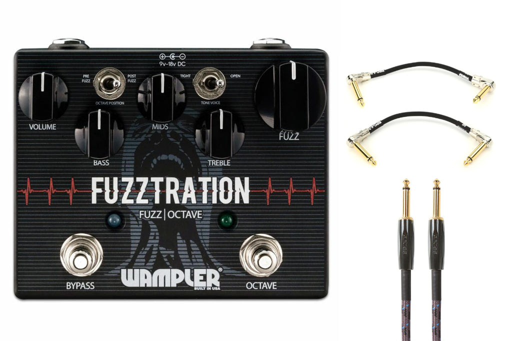 Wampler Fuzztration fuzz and octave pedal — black enclosure front