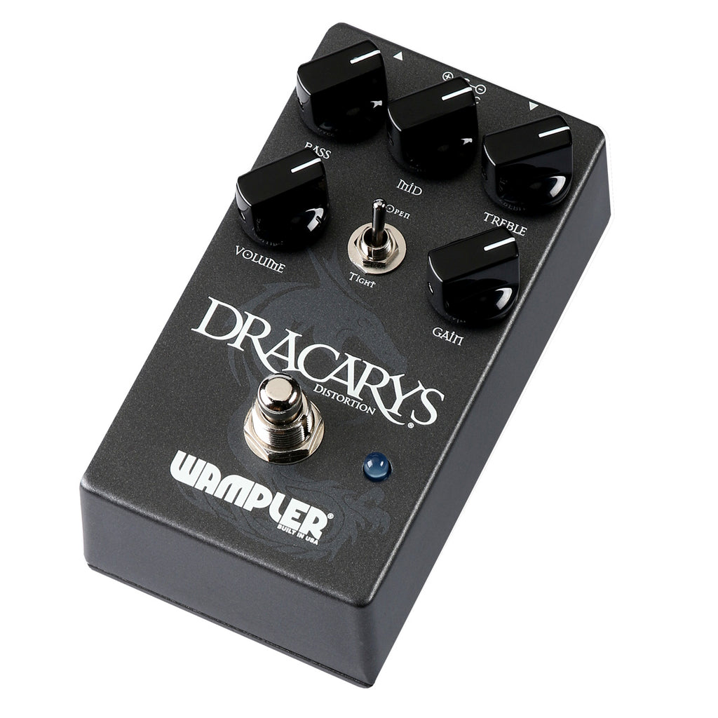 Wampler Dracarys Distortion pedal — Tight/Open switch and knobs