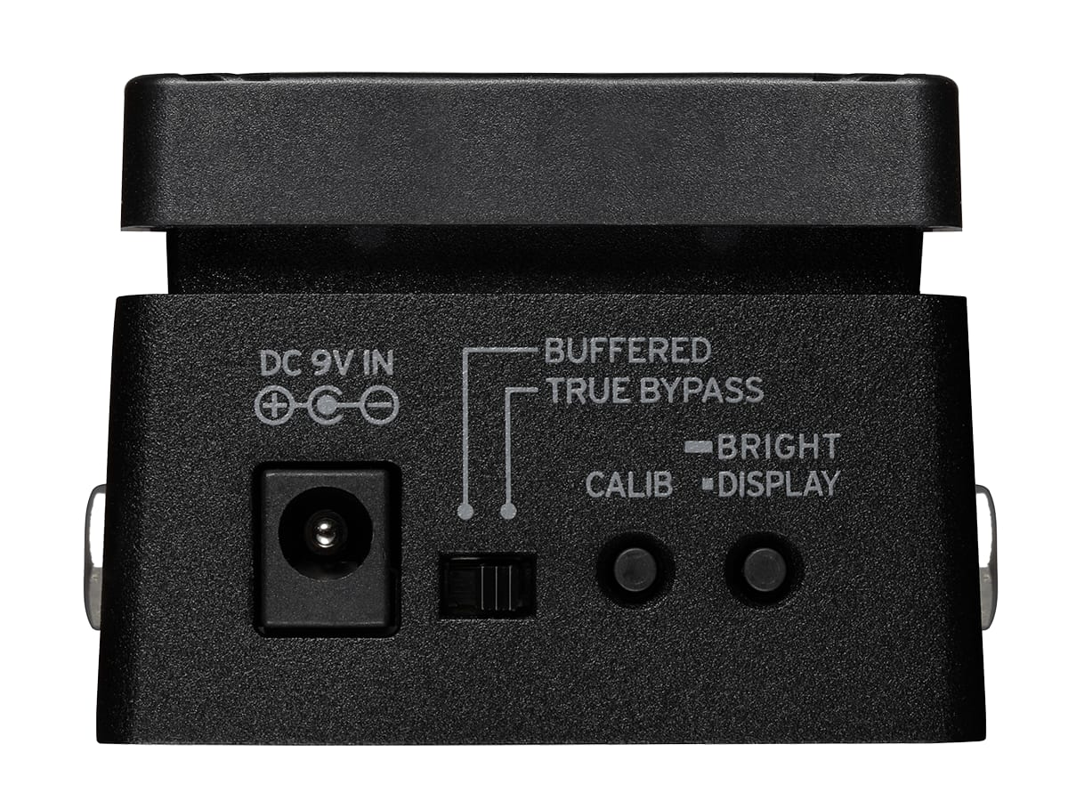 Korg Pitchblack XS Bass pedal tuner — top view