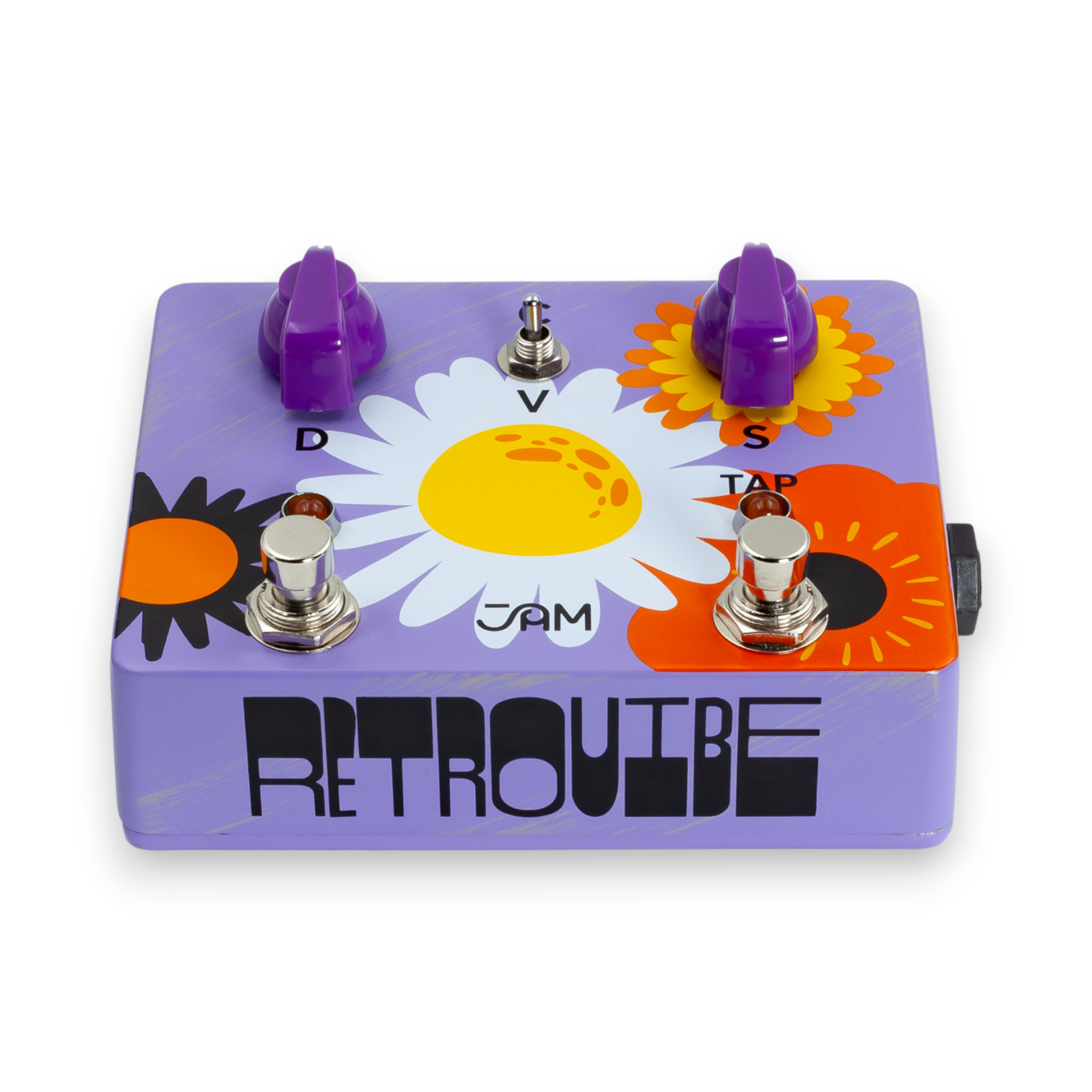 JAM Pedals RetroVibe mk.4 univibe pedal - control knobs detail