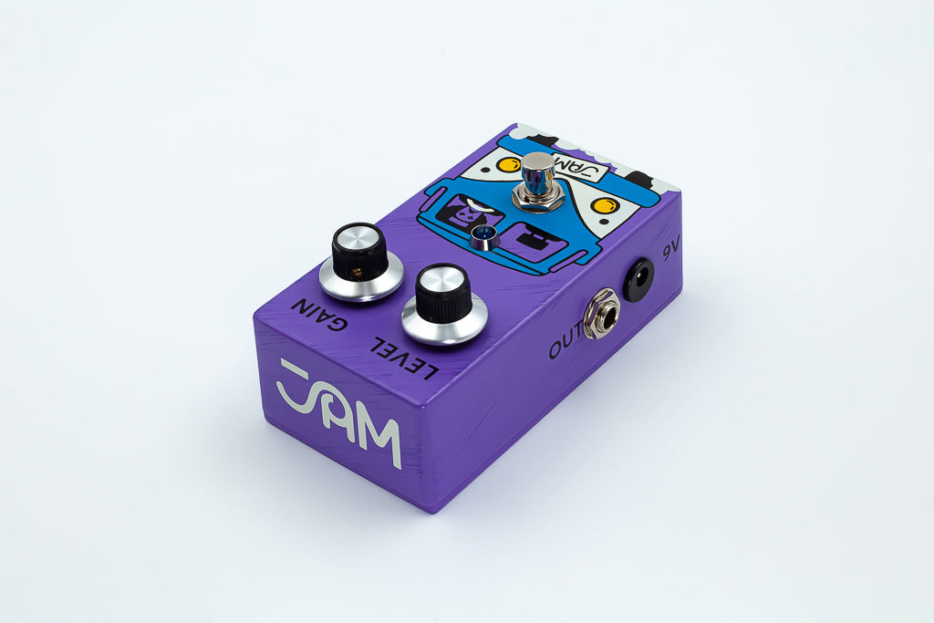 JAM Pedals Fuzz Phrase Si purple silicon fuzz pedal — rear view