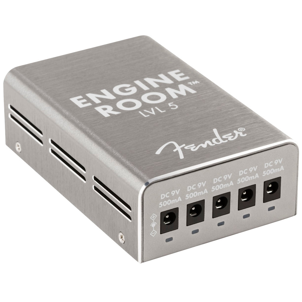 Fender Engine Room LVL5 power supply — silver enclosure outputs