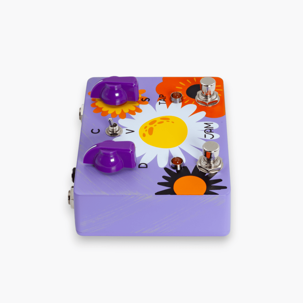 JAM Pedals RetroVibe mk.4 univibe pedal - side jacks view