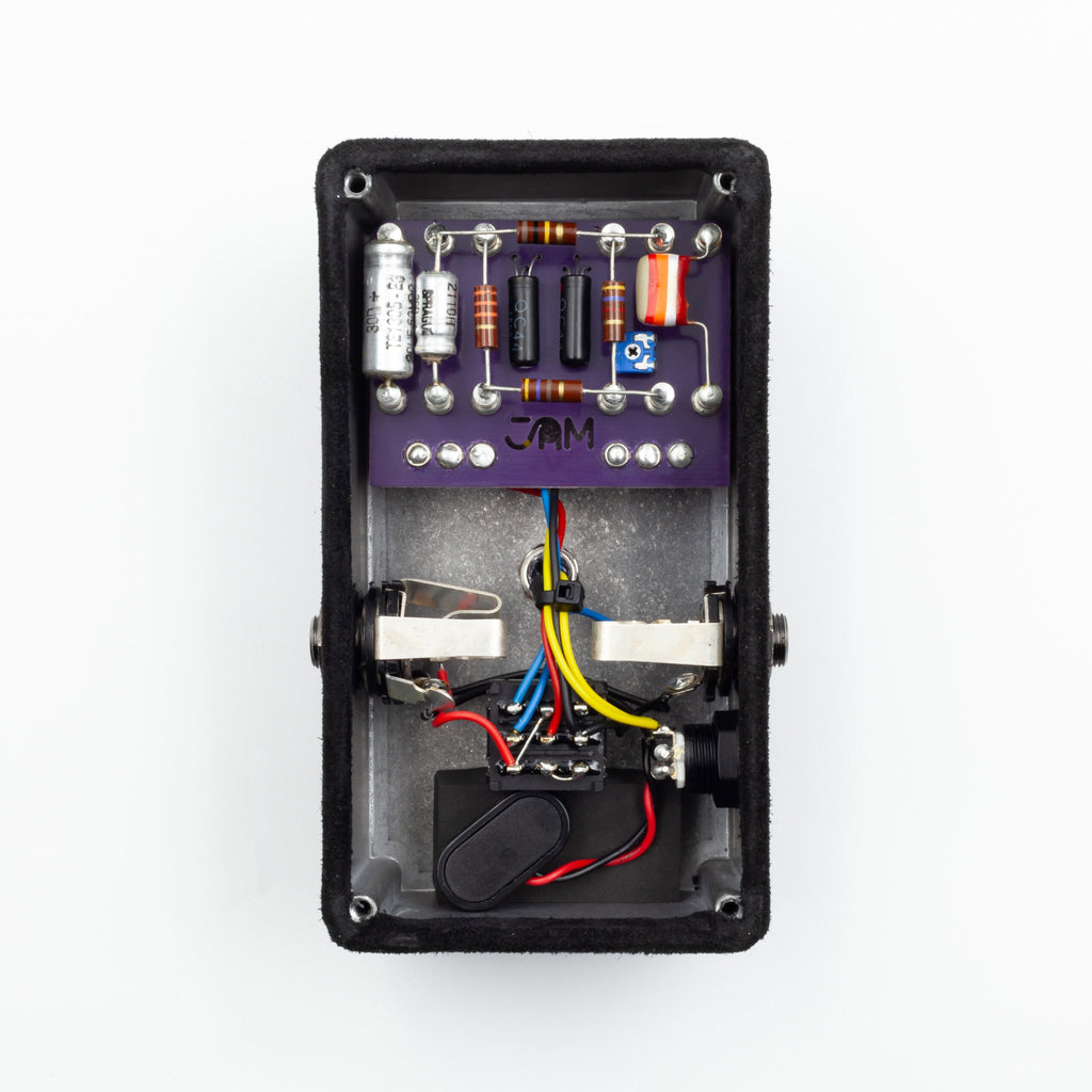 JAM Pedals Black Fuzz Phrase LTD fuzz pedal — limited edition detail view
