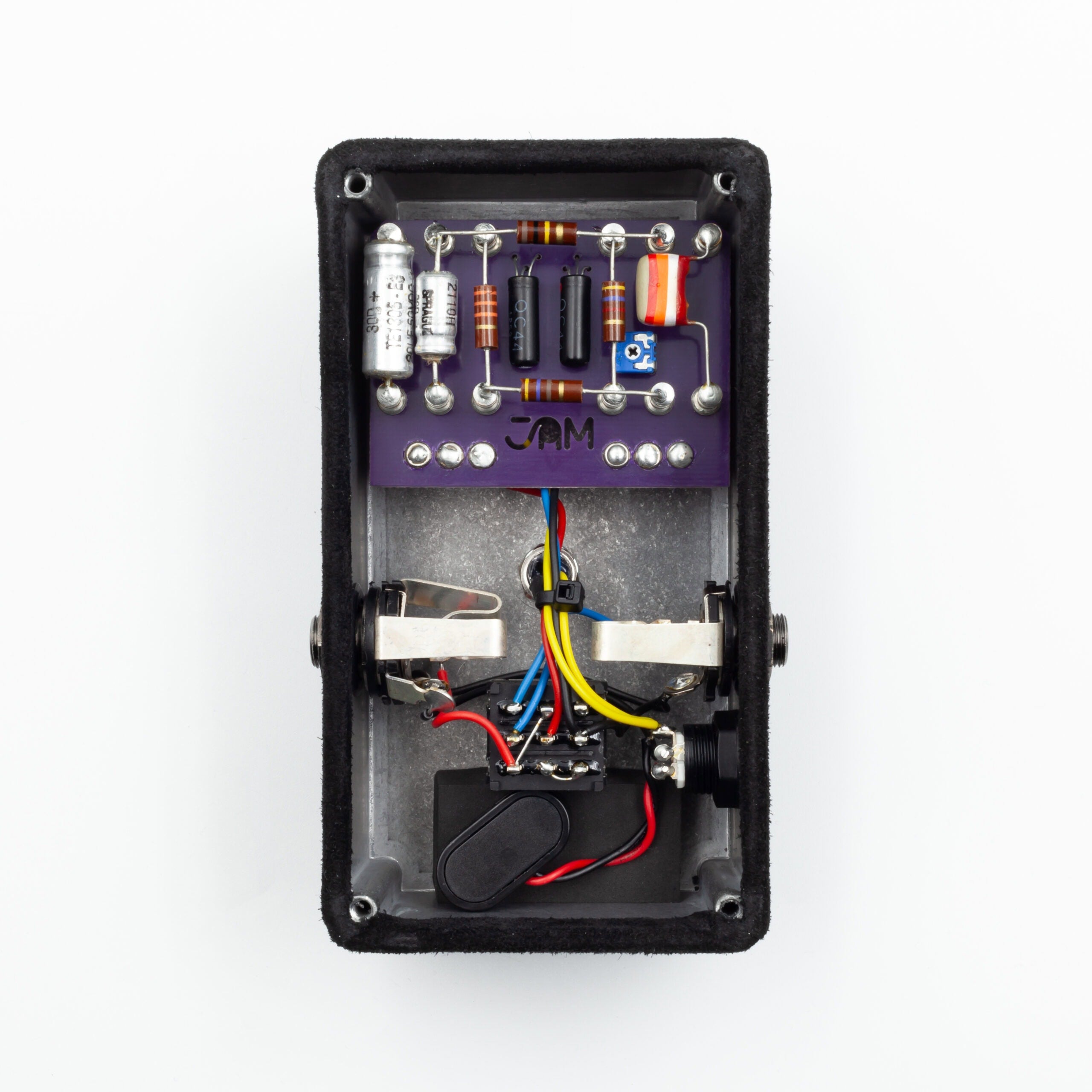 JAM Pedals Black Fuzz Phrase LTD fuzz pedal — limited edition detail view