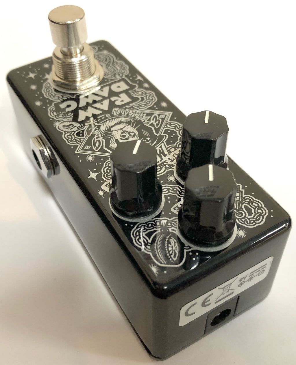 MXR EG74 Raw Dawg Overdrive pedal — side jack view