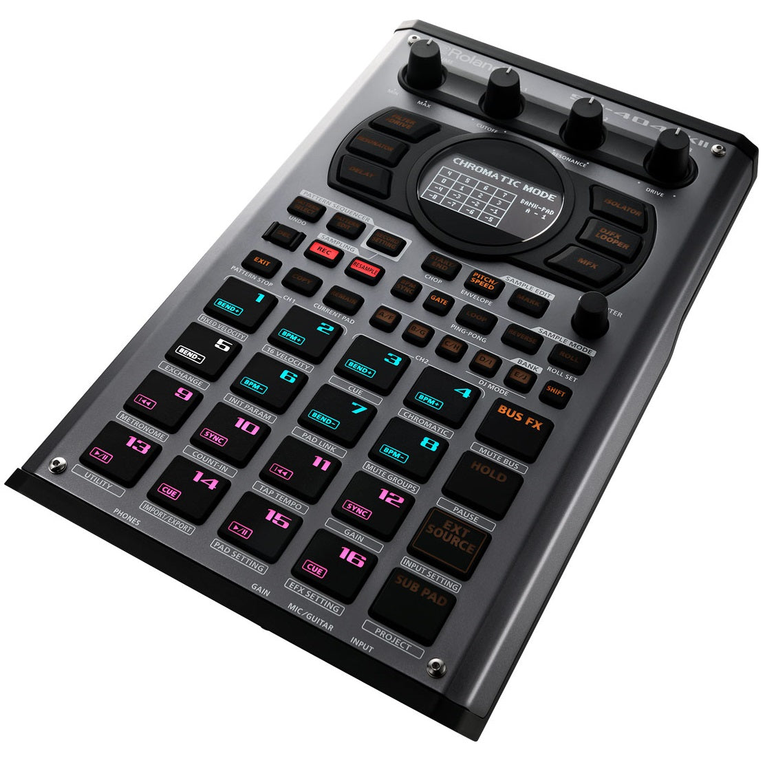 Roland SP-404MKII sampler — rear connection panel