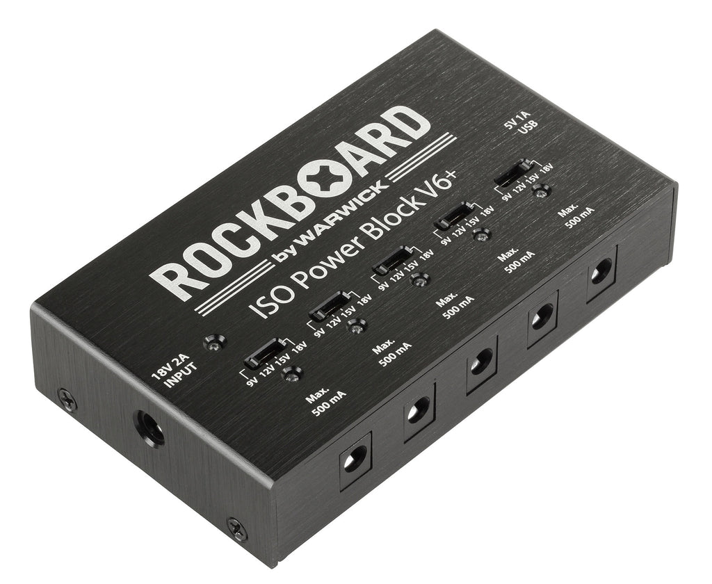 RockBoard ISO Power Block V6+ pedal power supply - output slots view