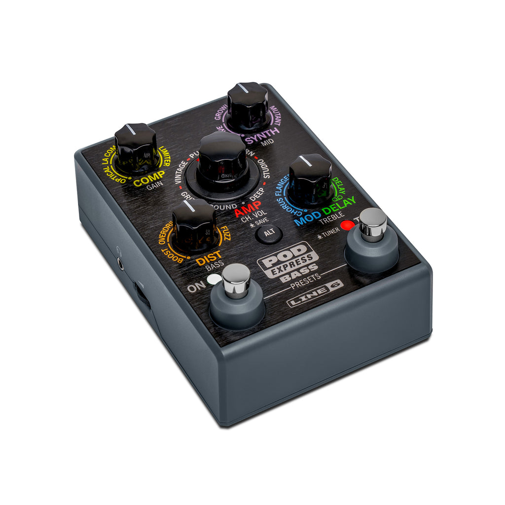 Line 6 POD Express Bass — footswitches close-up