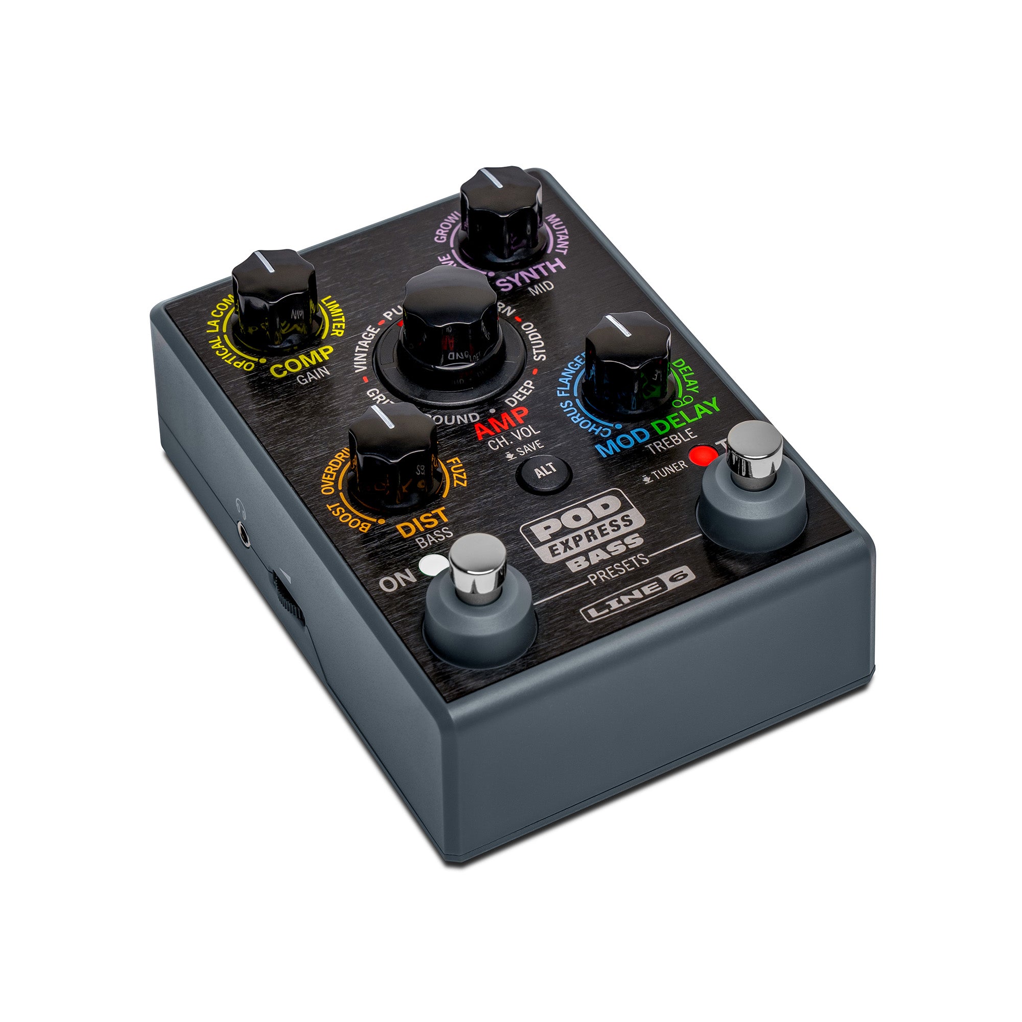 Line 6 POD Express Bass — footswitches close-up