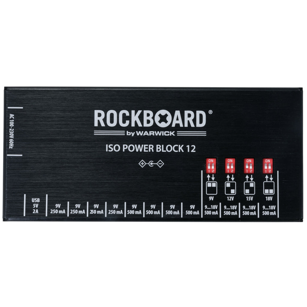 New RockBoard ISO Power Block V12 IEC Isolated Guitar Effects Pedal Power Supply