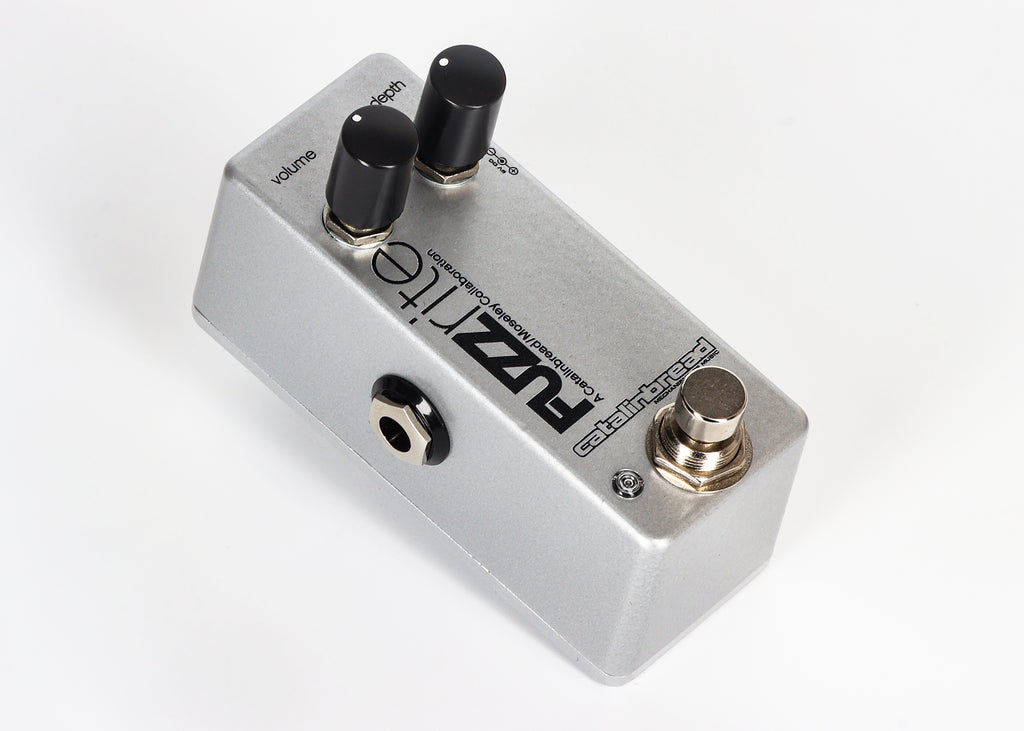 Catalinbread Fuzzrite Mini fuzz pedal — footswitch close-up