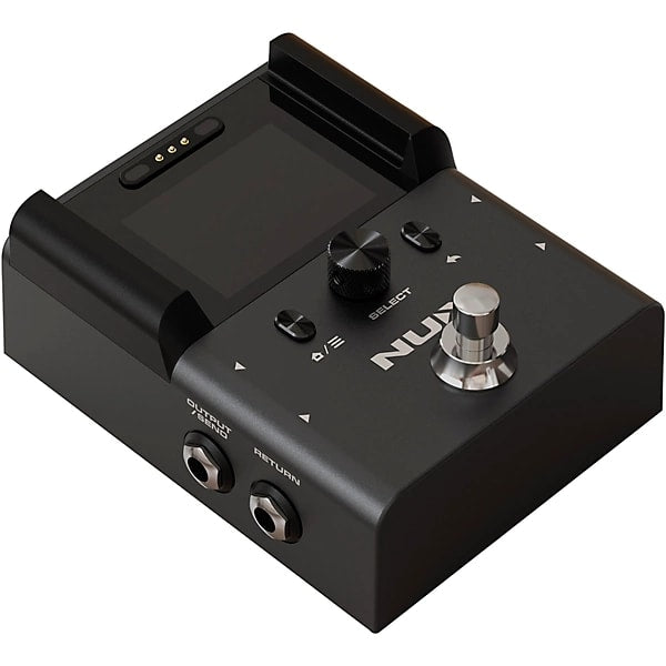 NUX B-8 wireless system — control knobs and footswitch detail