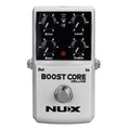 NUX Boost Core Deluxe silver boost pedal top control panel view