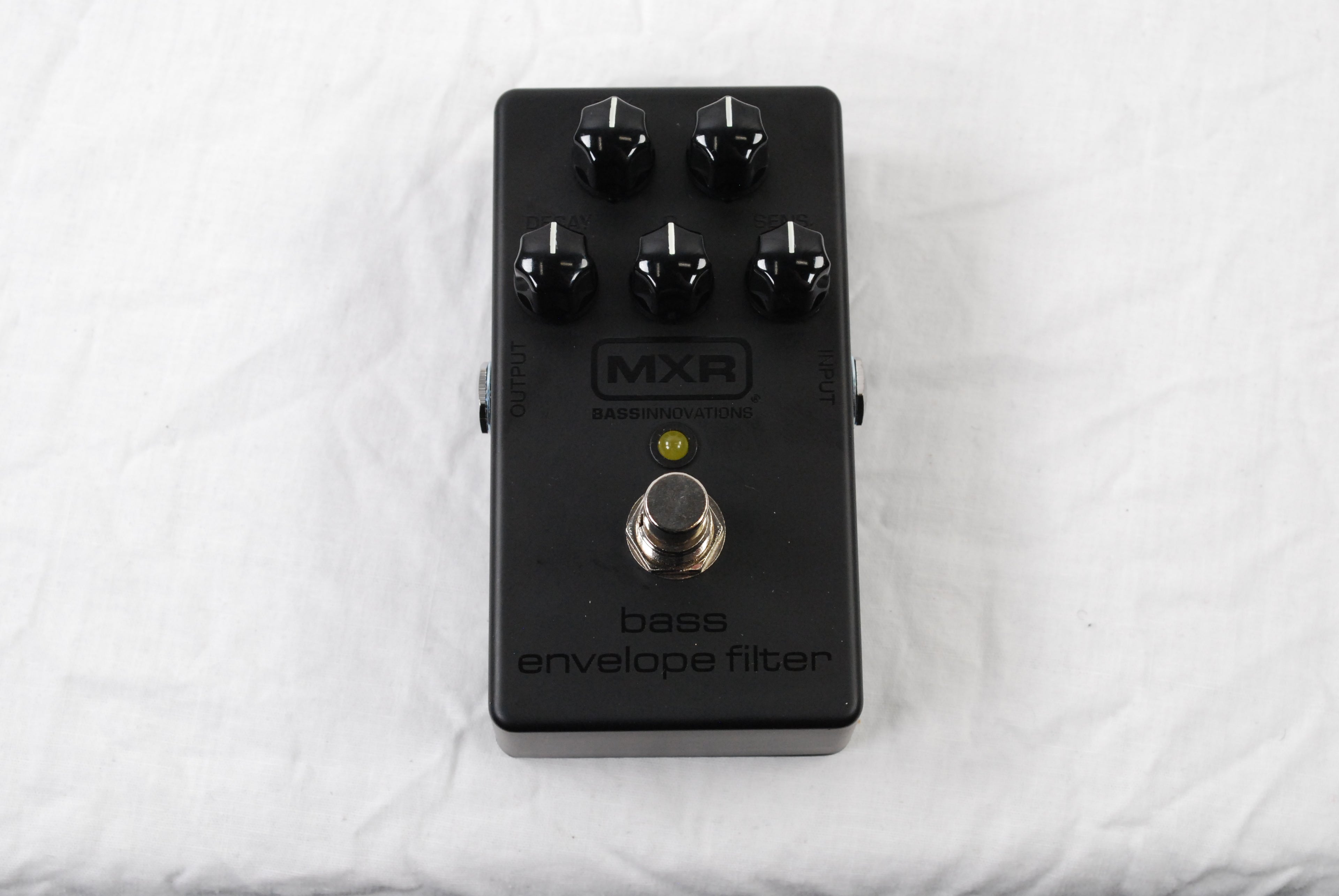 MXR M82B Blackout Bass Envelope Filter pedal — matte black housing top view